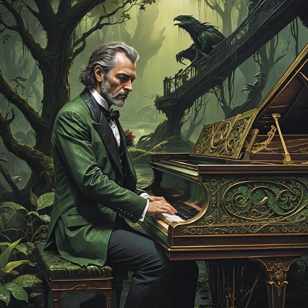 Consul Plays Rachmaninoff on Spaceship Balcony