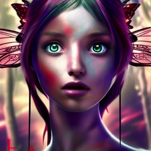 Fairy in Human Form with Wings: Digital Matte Painting