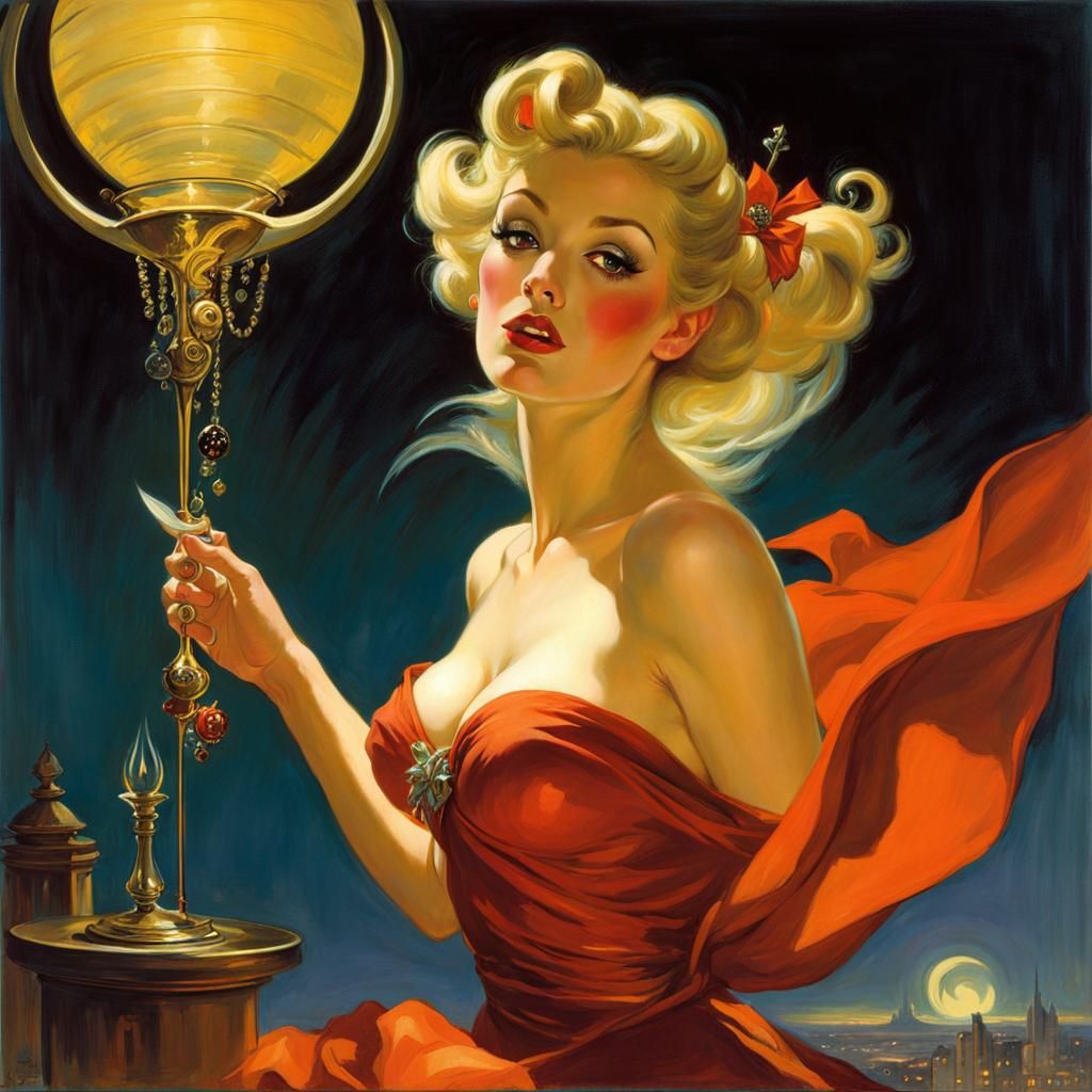 Ethereal Elf Erasing Entertainment, Pin-Up Style