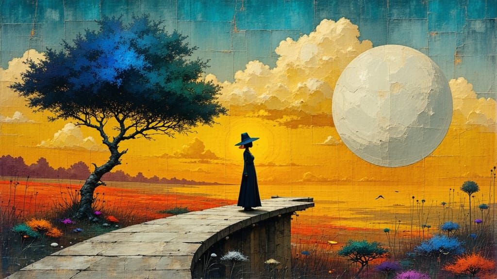 Surrealistic Dilemma in a Belgian Street Scene