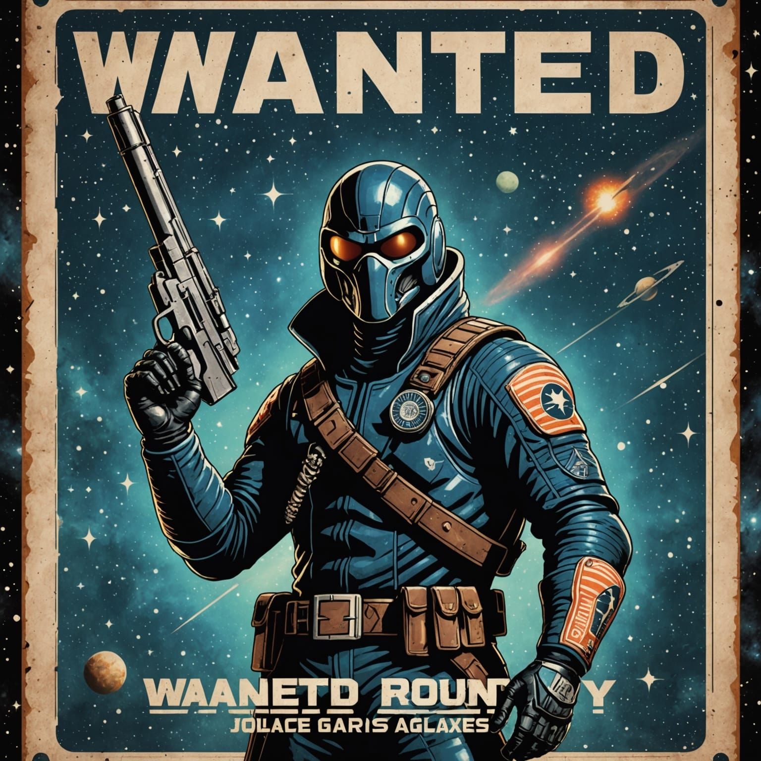 Cobra the Space Pirate: Retro Sci-Fi Wanted Poster