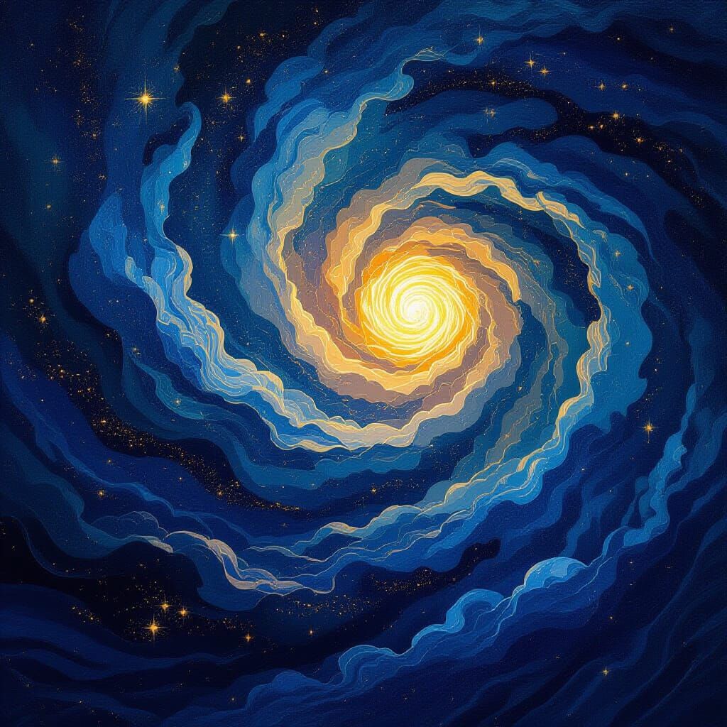 Celestial Nebula in Starry Night Style