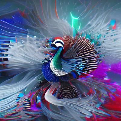 Peacock as Abstract Music in 3D