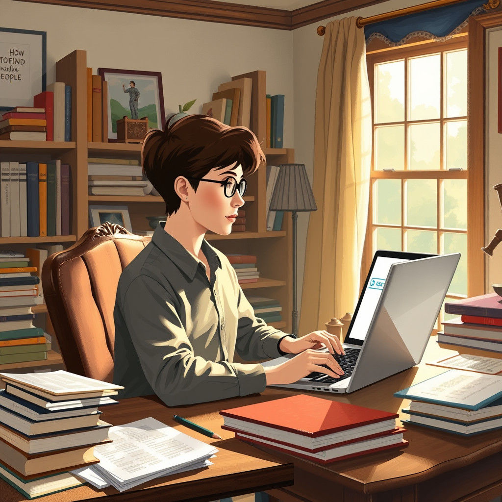 Person Searches 'Interesting People' in Rockwell Style