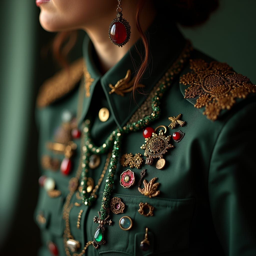 Jeweled Jacket: A Cinematic Portrait in Film Grain