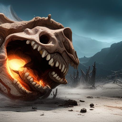 Cyclops Skull Soup Bowl: Fantasy Concept Art