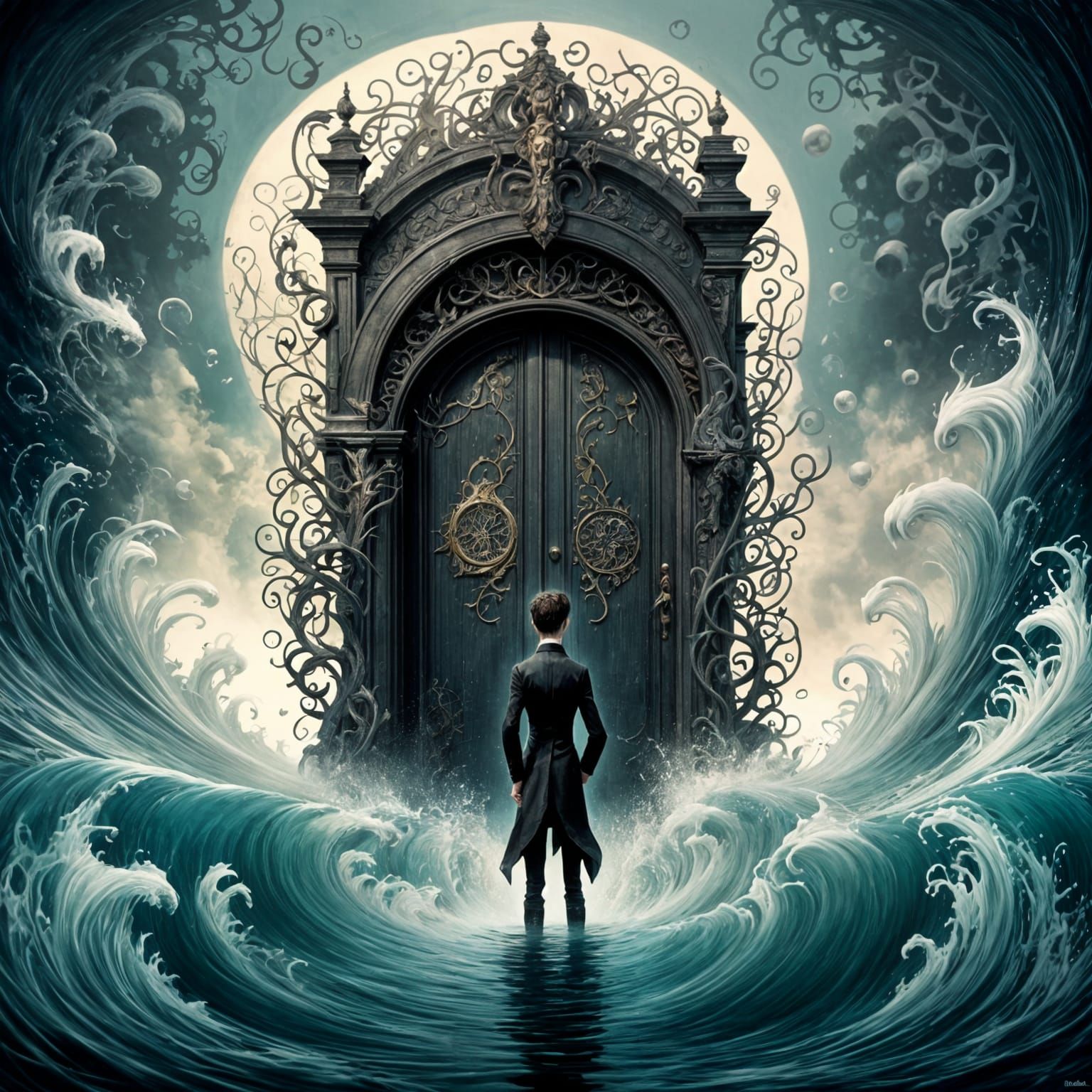 Lonely Door in Endless Ocean