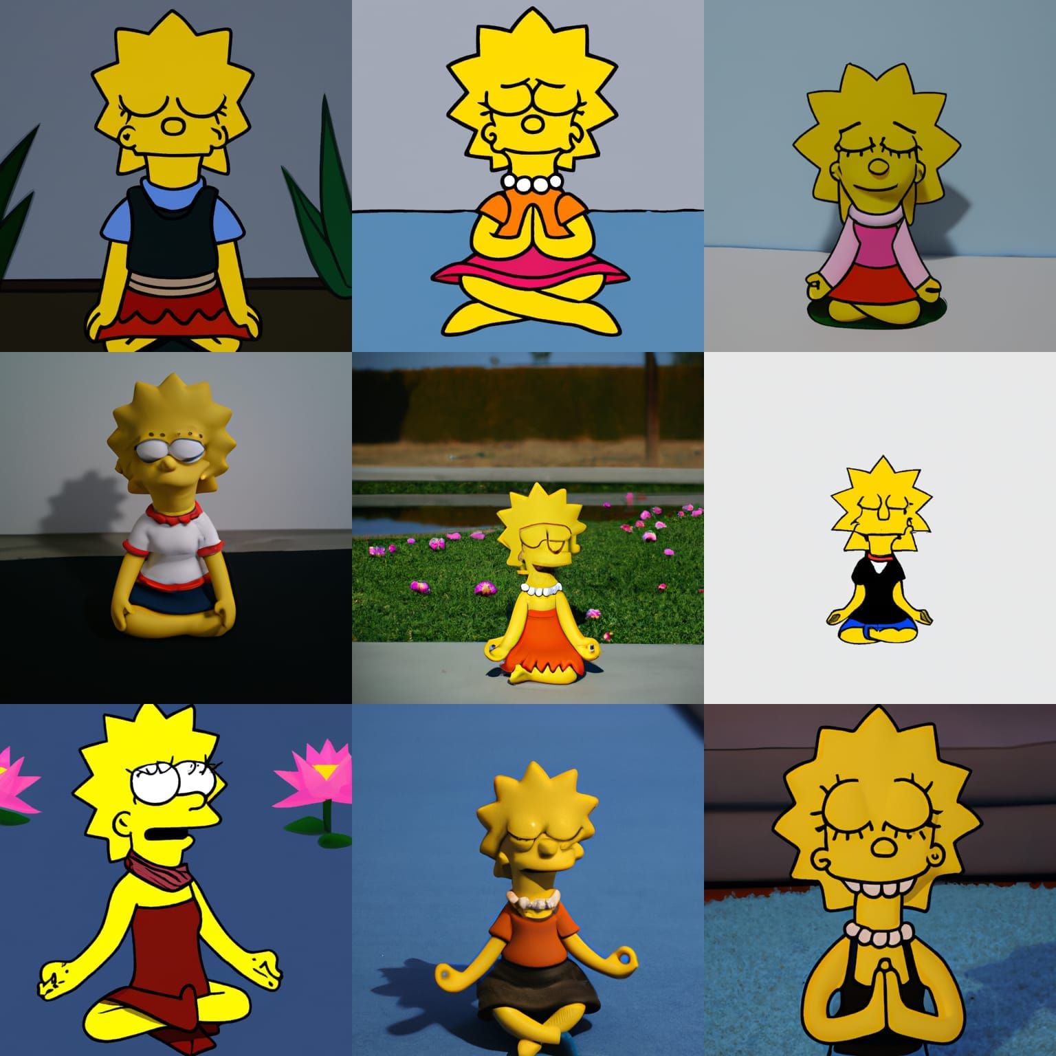 Lisa Simpson Meditating
