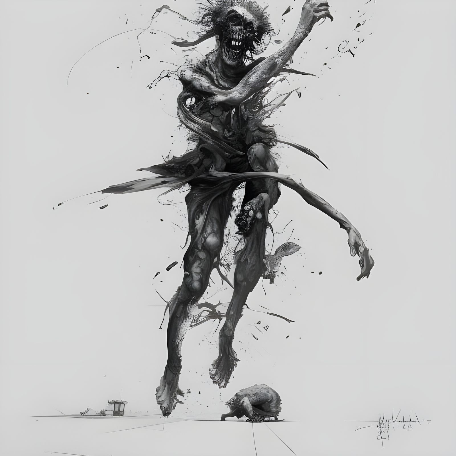Neoclassical Skinwalker in Hyperrealistic Style