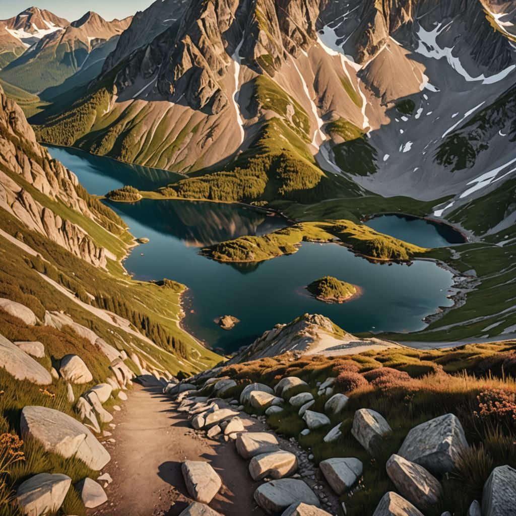 Crystal Lake Hiking Trail at Golden Hour