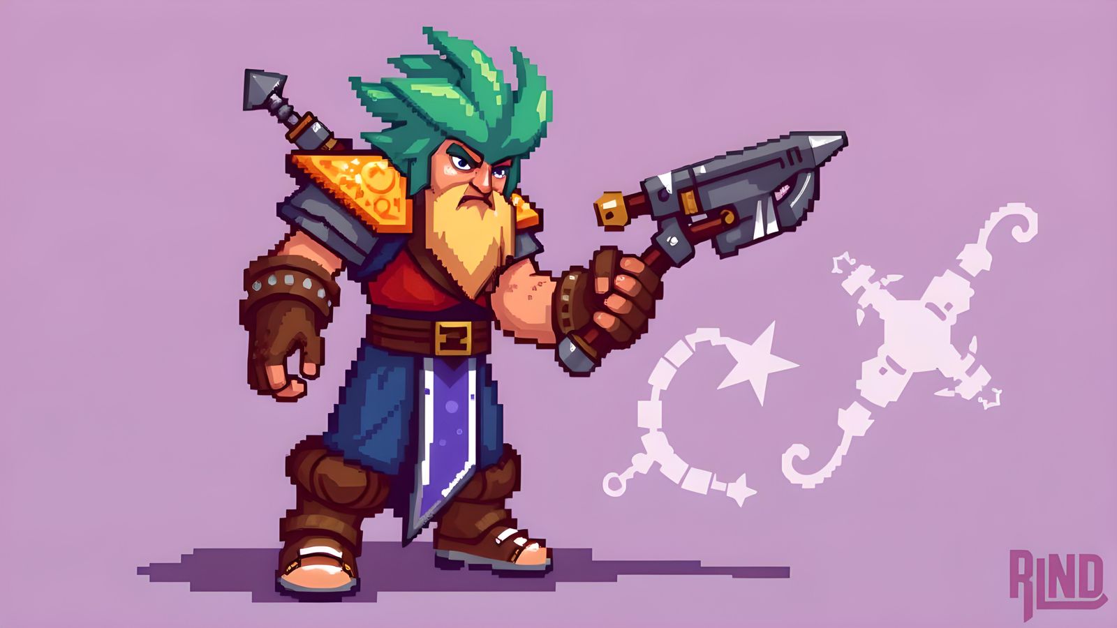 8-Bit Pixel Art RPG Game Character Concept