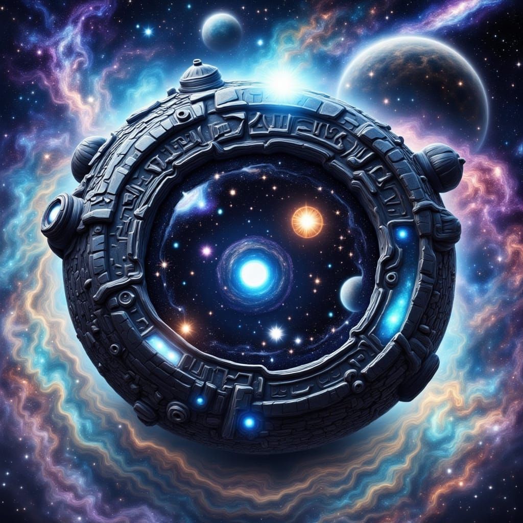 Realistic Tardis Police Box in Starlit Dream Style