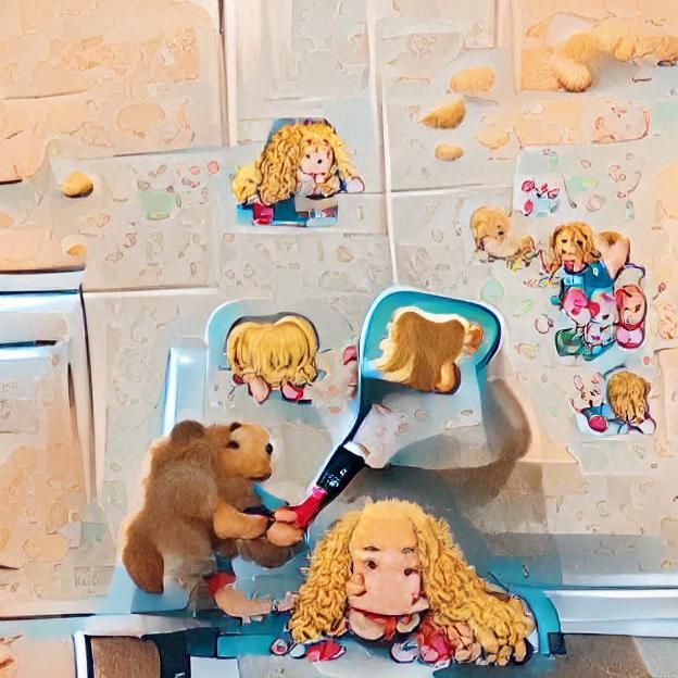 Goldilocks Scene: Three Bowls, Chairs, and Beds