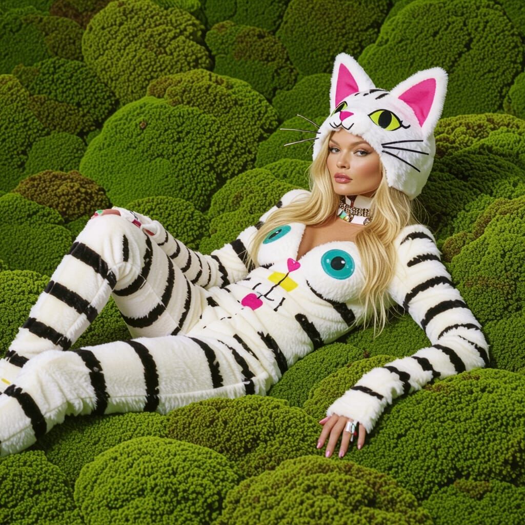 Kate Moss as Cat, in Takashi Murakami Style