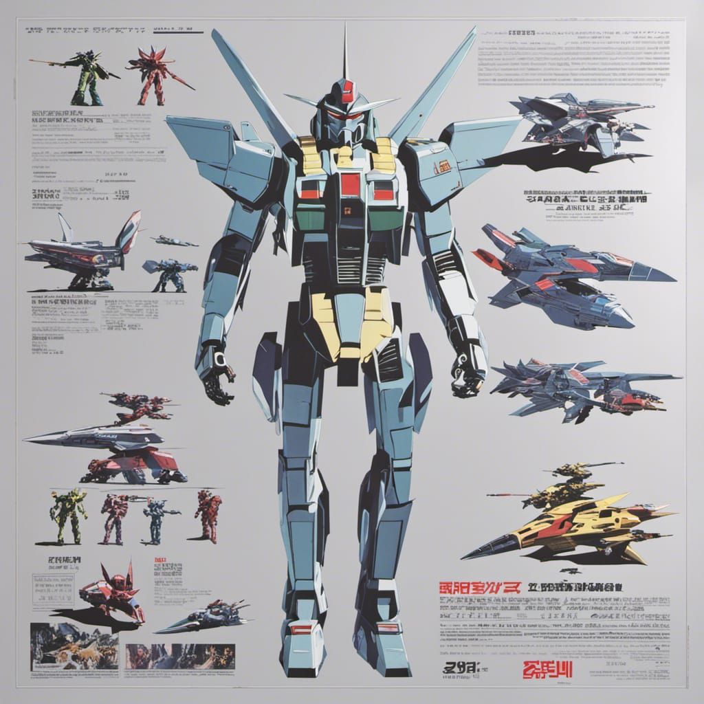 Retro Japanese Sci-Fi Movie Poster with Kaiju and Gundam