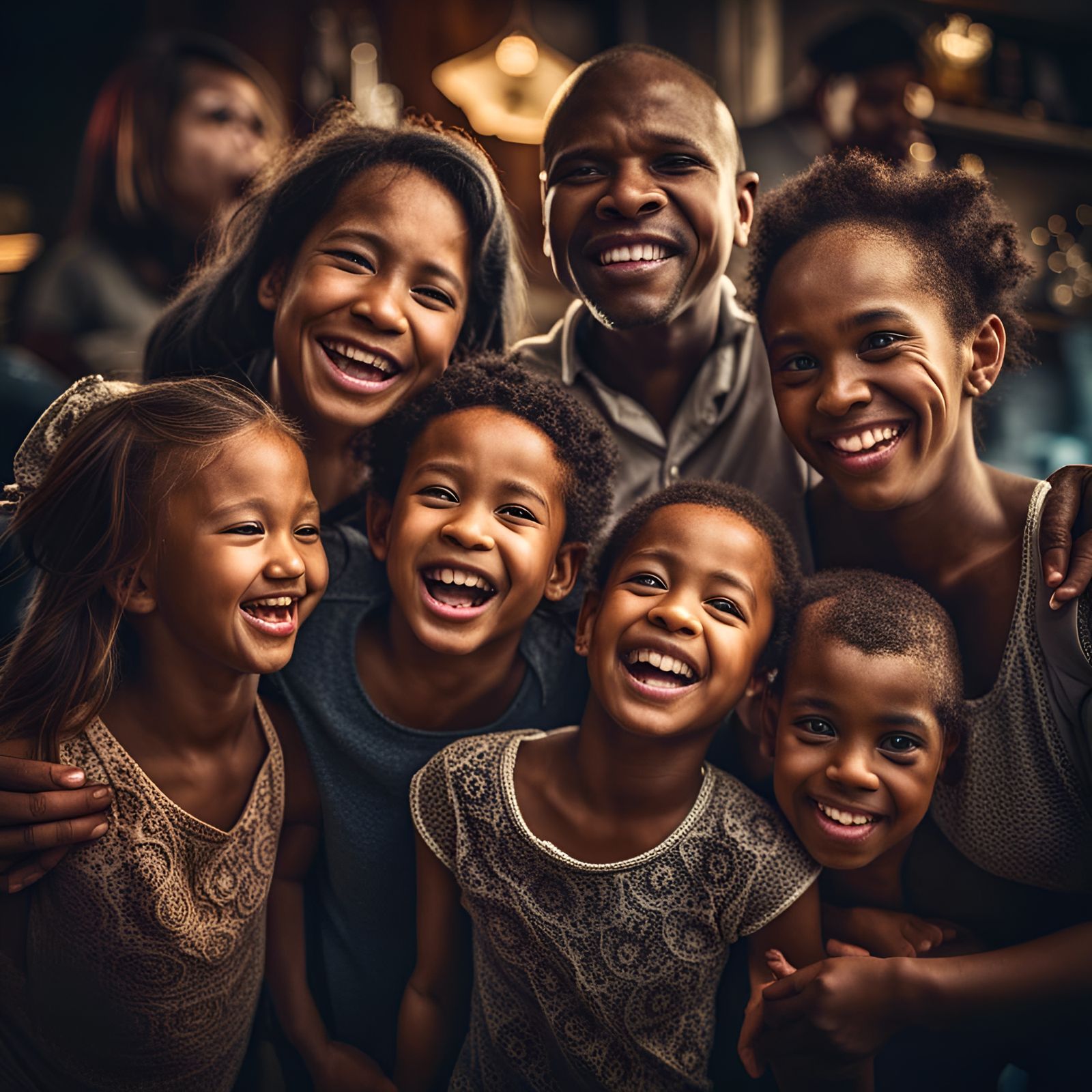 Family Happiness in Hyperrealistic Detail