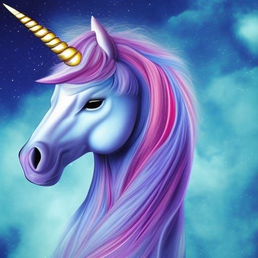 Realistic Unicorn with Holographic Cosmic Mane