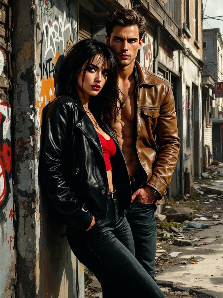 Desolate Urban Scene in Nagel and Elvgren Style