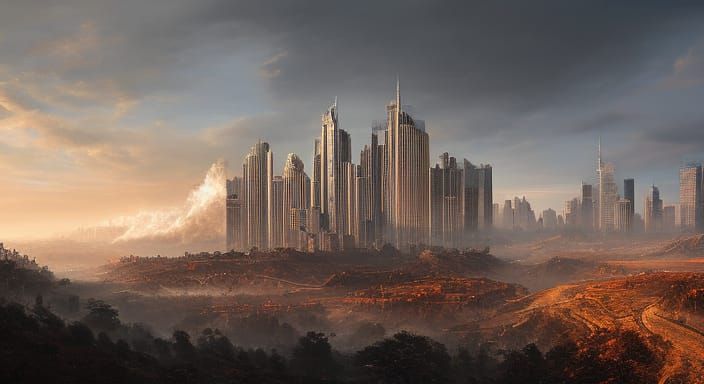 Bakhmut Battleground: Hyperrealistic Vector Art Illustration