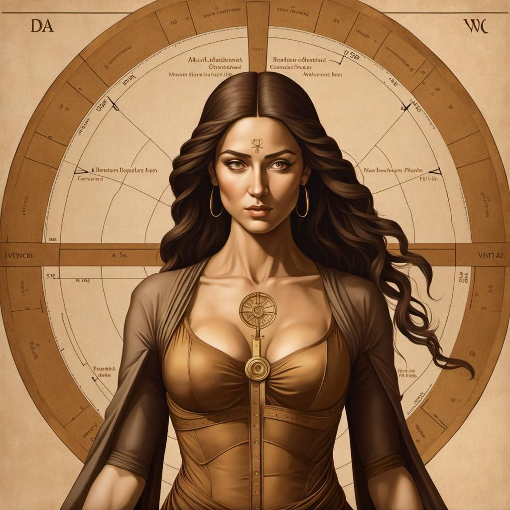 Vitruvian Woman: A Da Vinci-Inspired Golden Ratio