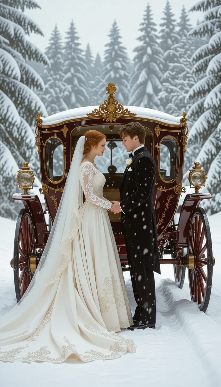 Lavish Winter Wedding in a Surreal Style