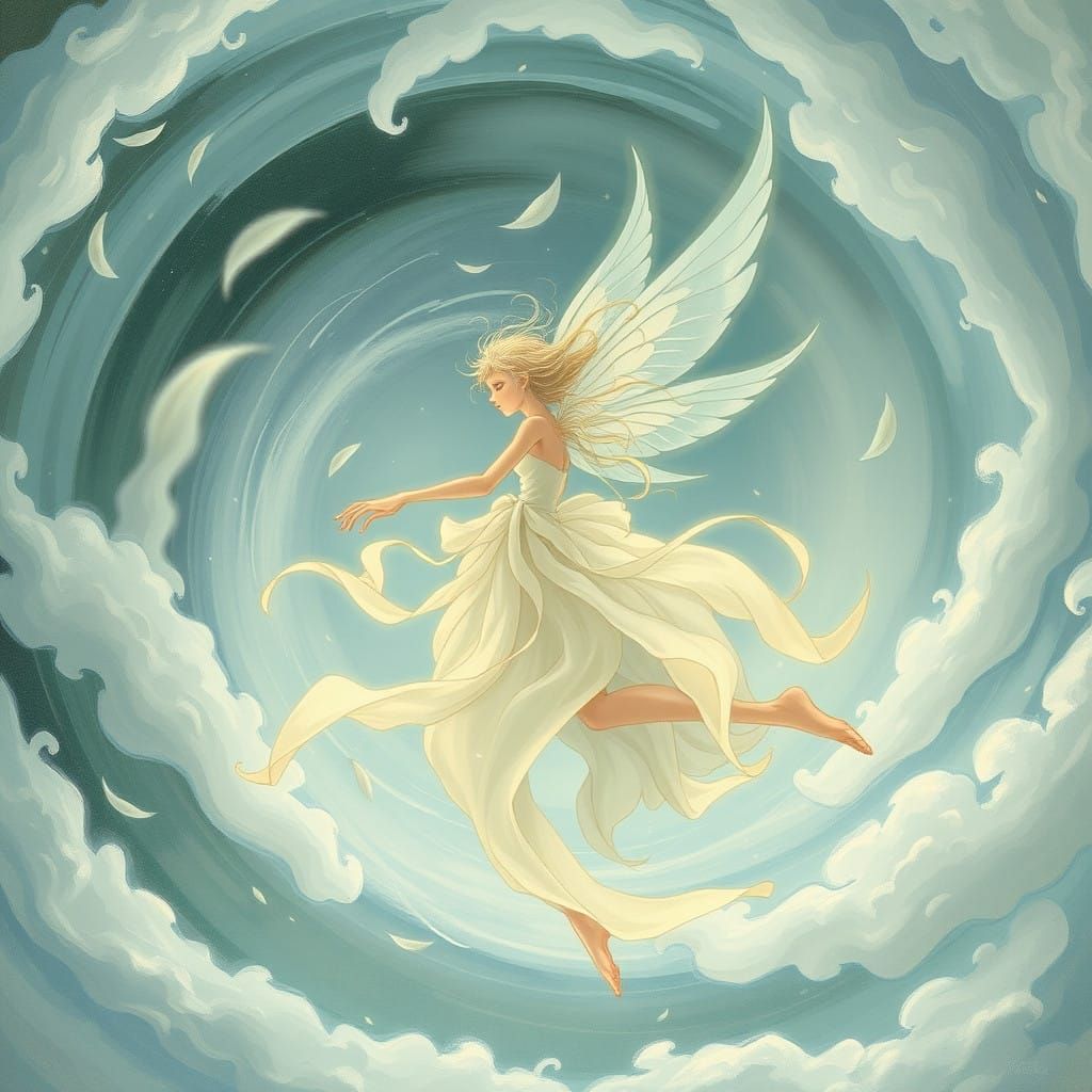 Ethereal Sylph in Dreamy, Surrealistic Style