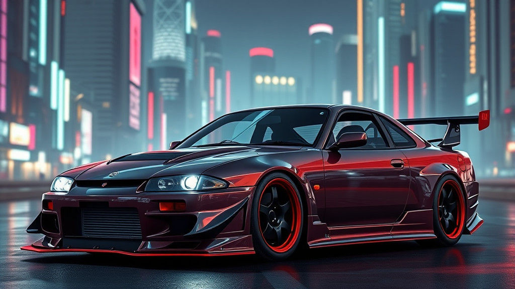 Nissan Silvia S15 Nismo in Neon Cityscape
