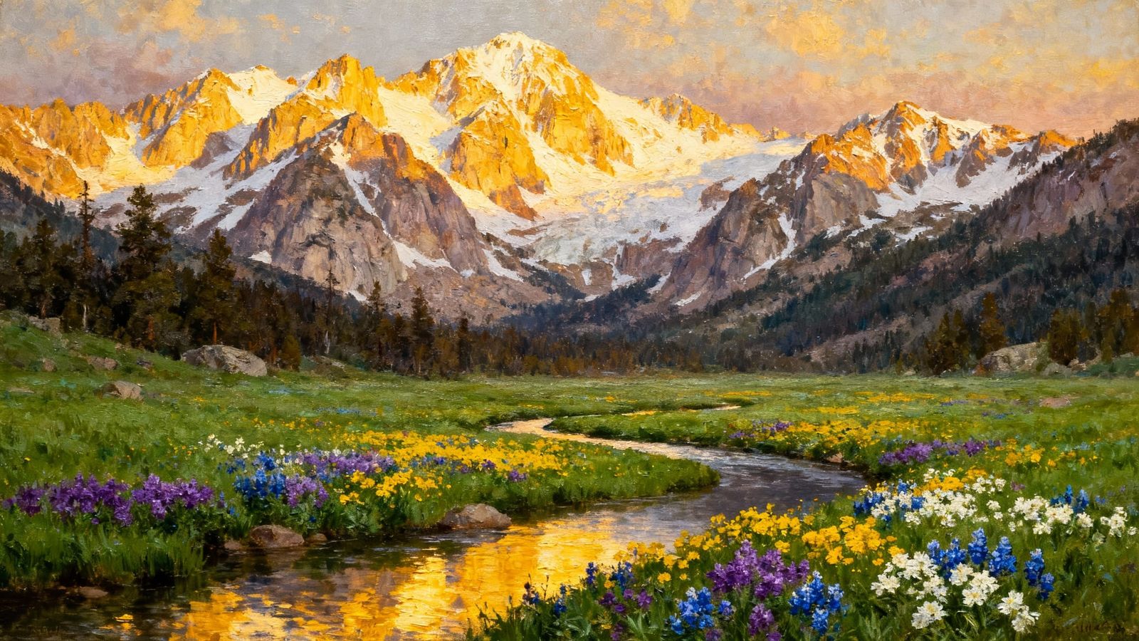 Vibrant Spring Wildflowers in Sierra Nevada Meadows