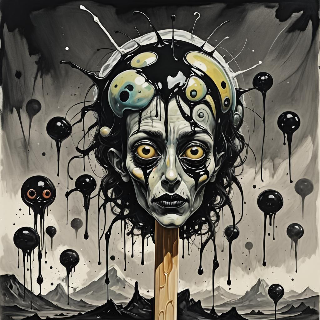 Comic Noir Expressionism Sugary Alien-Fairy Brainworm Popsic...