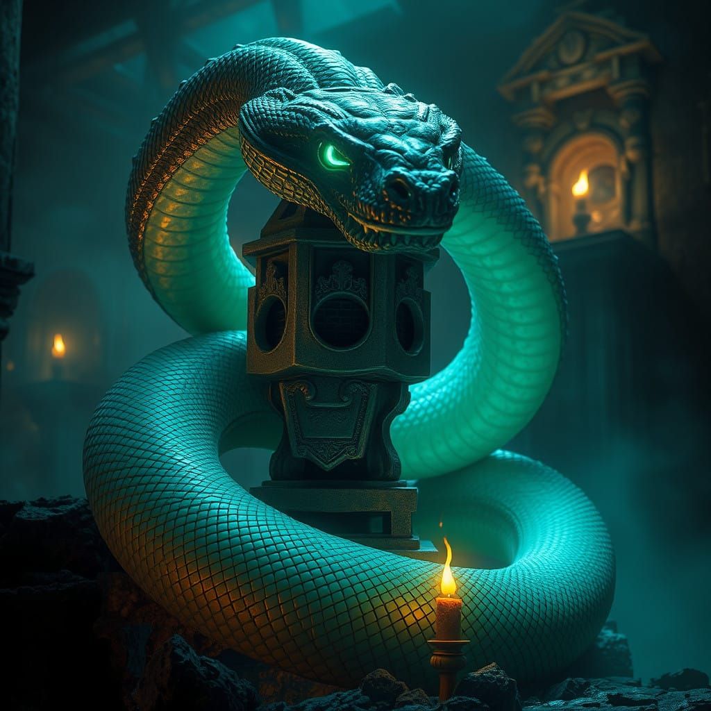 Seraph in Ancient Temple Ruins, in Unreal Engine 5 Style