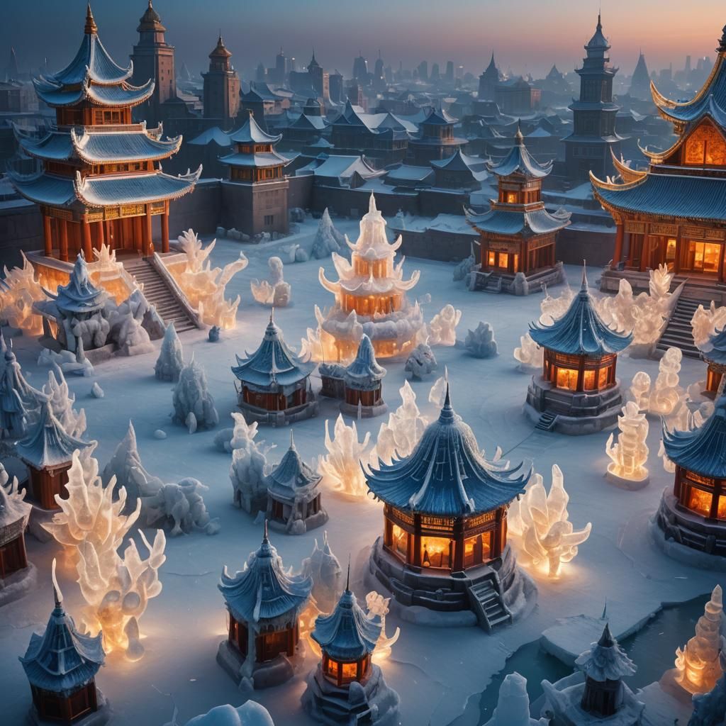 Fantastical Ice Sculptures in Harbin, China