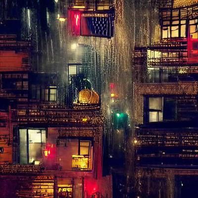 Rainy Night in New York City Ambiance