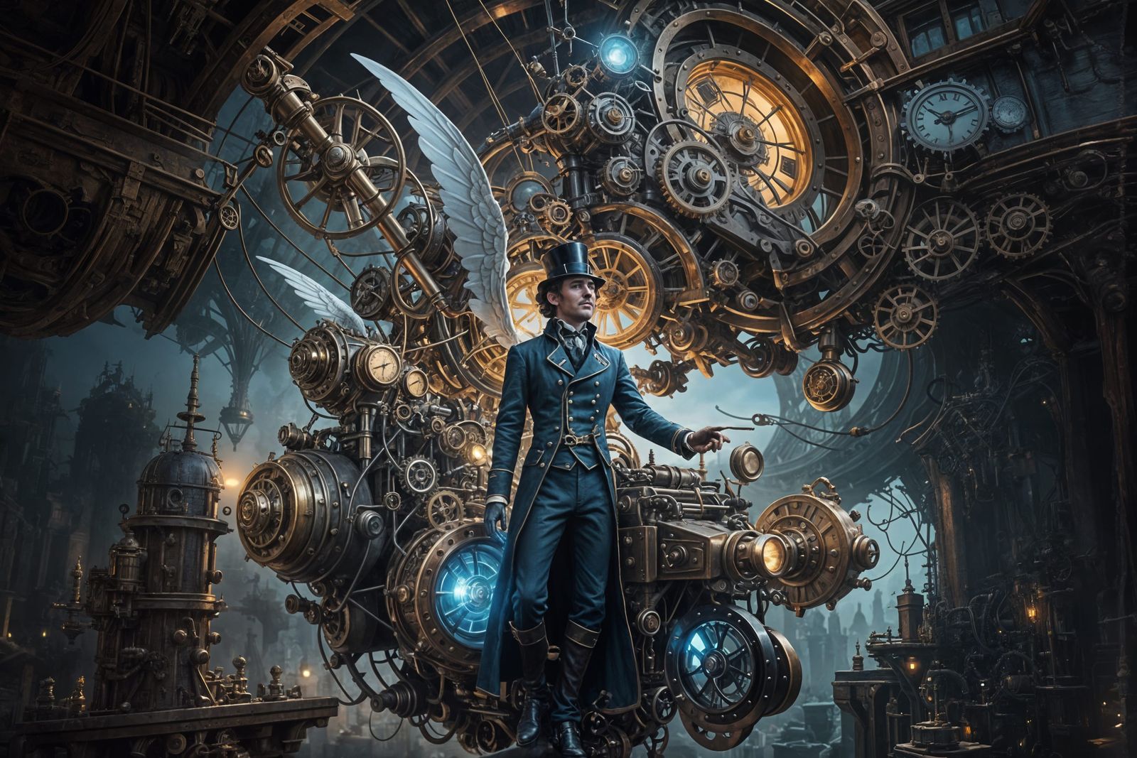 Steampunk Inventor Unveils Flying Machine