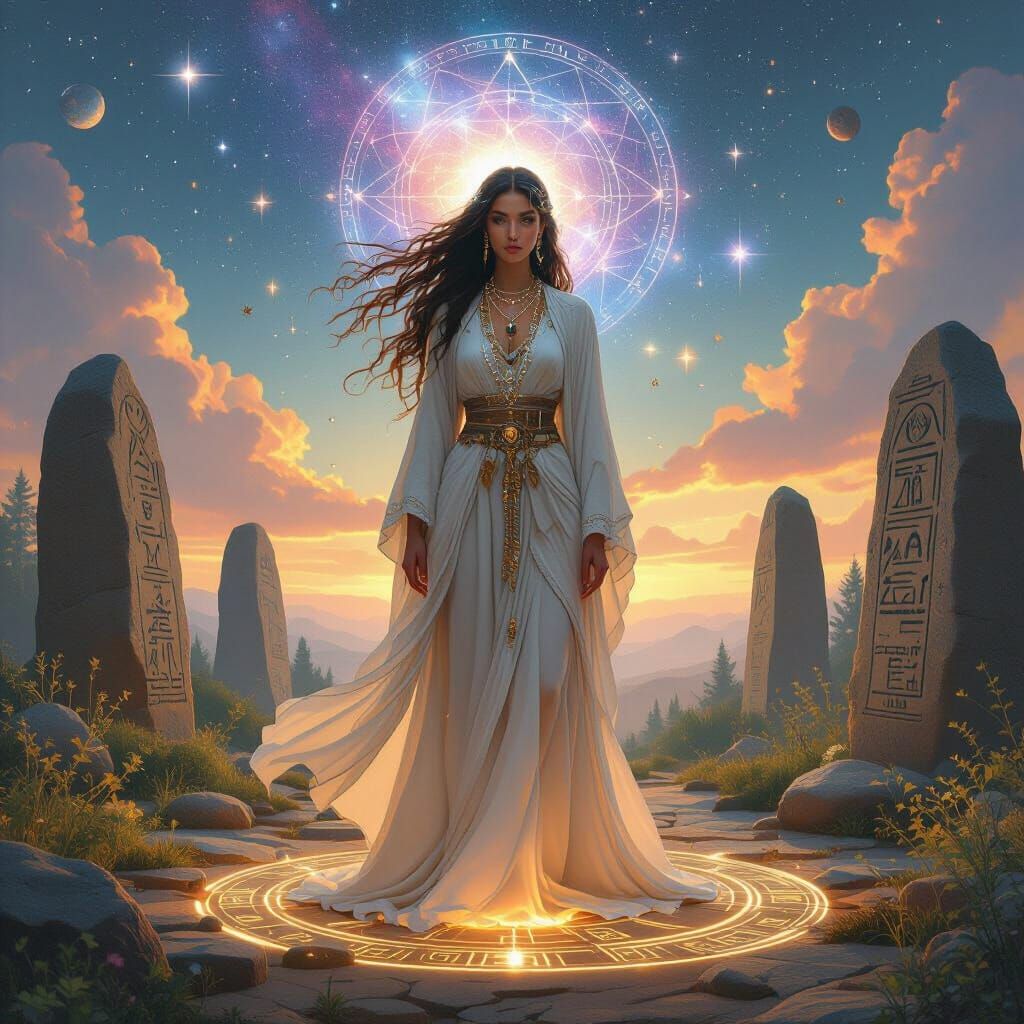 Starseed Woman on Sacred Land: Digital Art