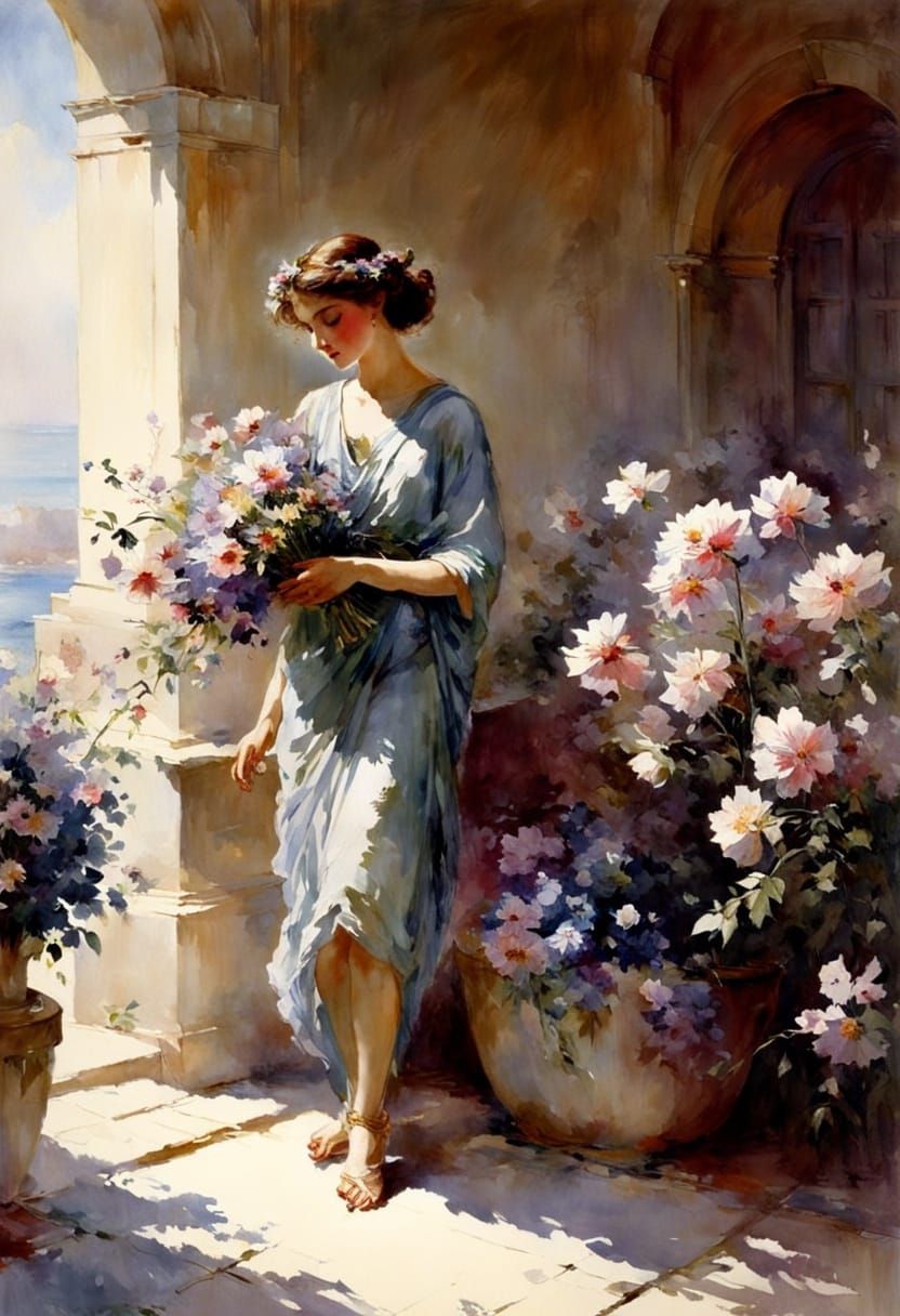 Dreamy Watercolor Florals in Muted Colors