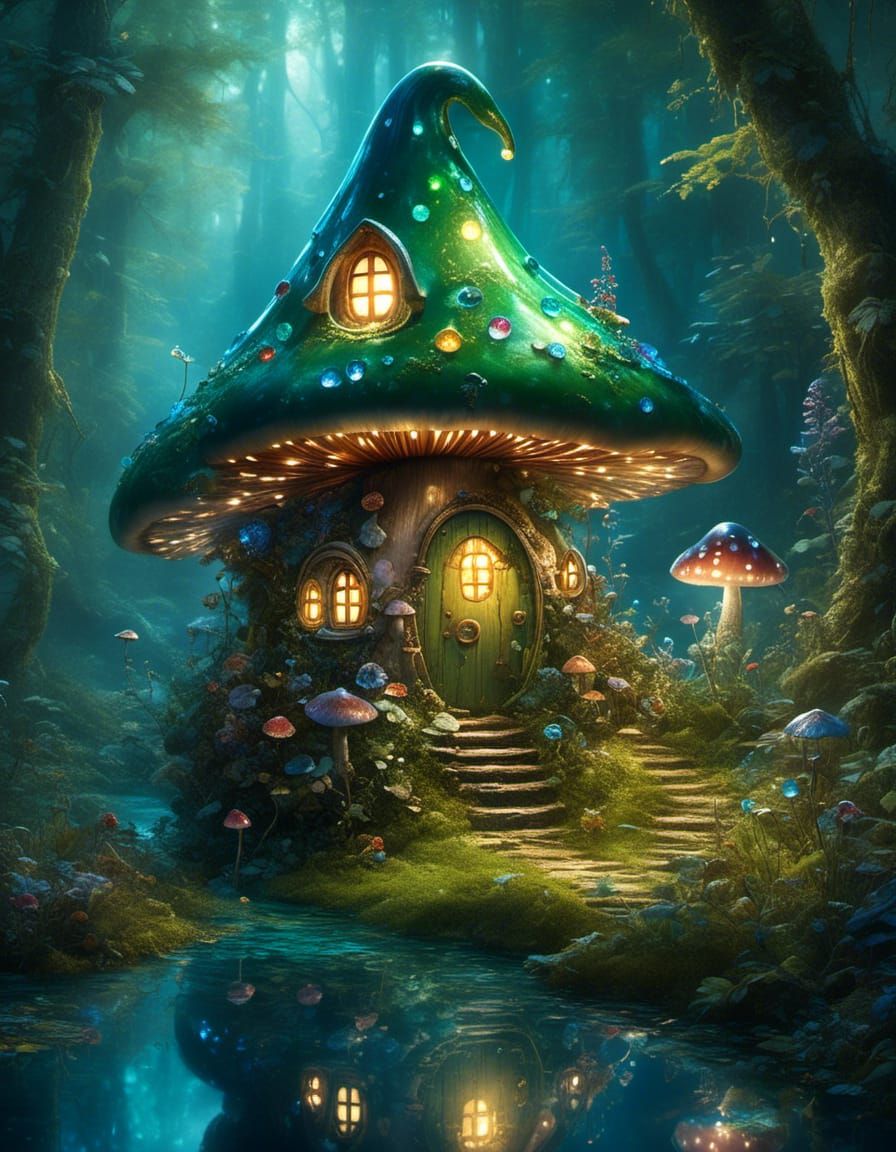 Enchanting Gnome Home in Fairy Forest