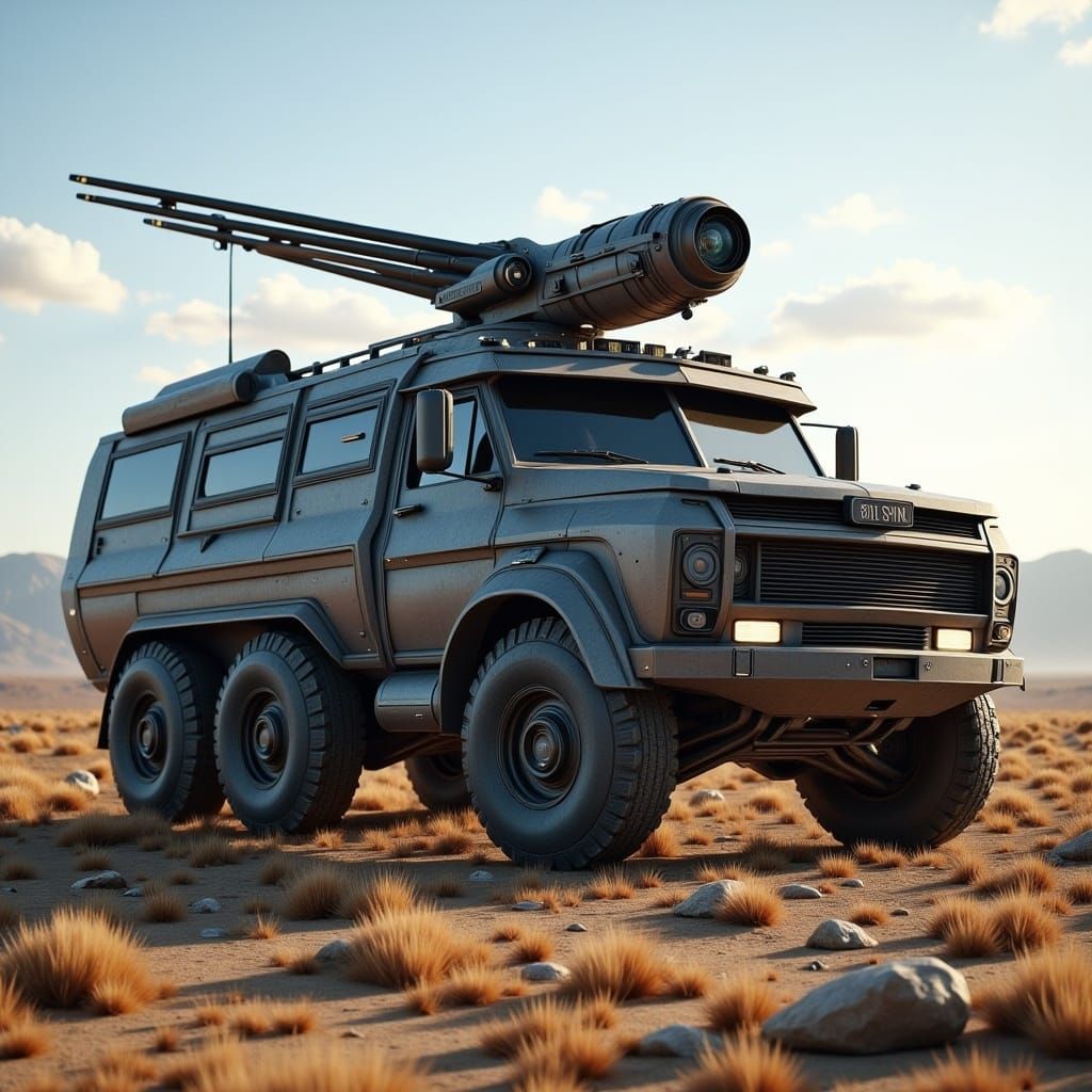 Off-Road Motor Home with Starship Turrets