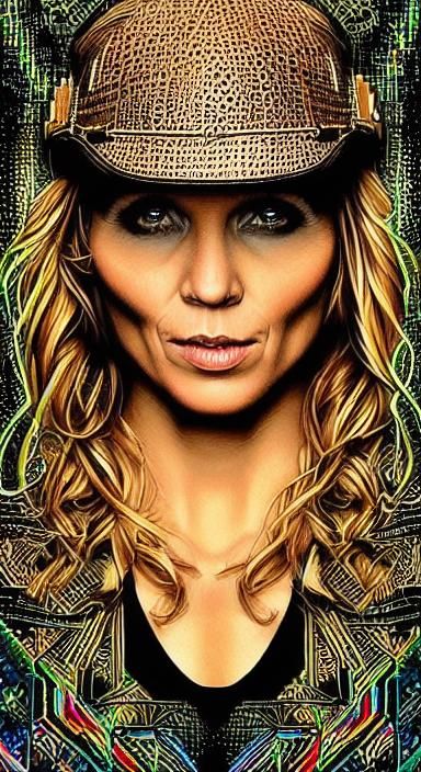 4-Bit Pixel Art Movie Poster of a Lady