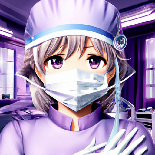 Cute Nurse Illustration in Studio Ghibli Style