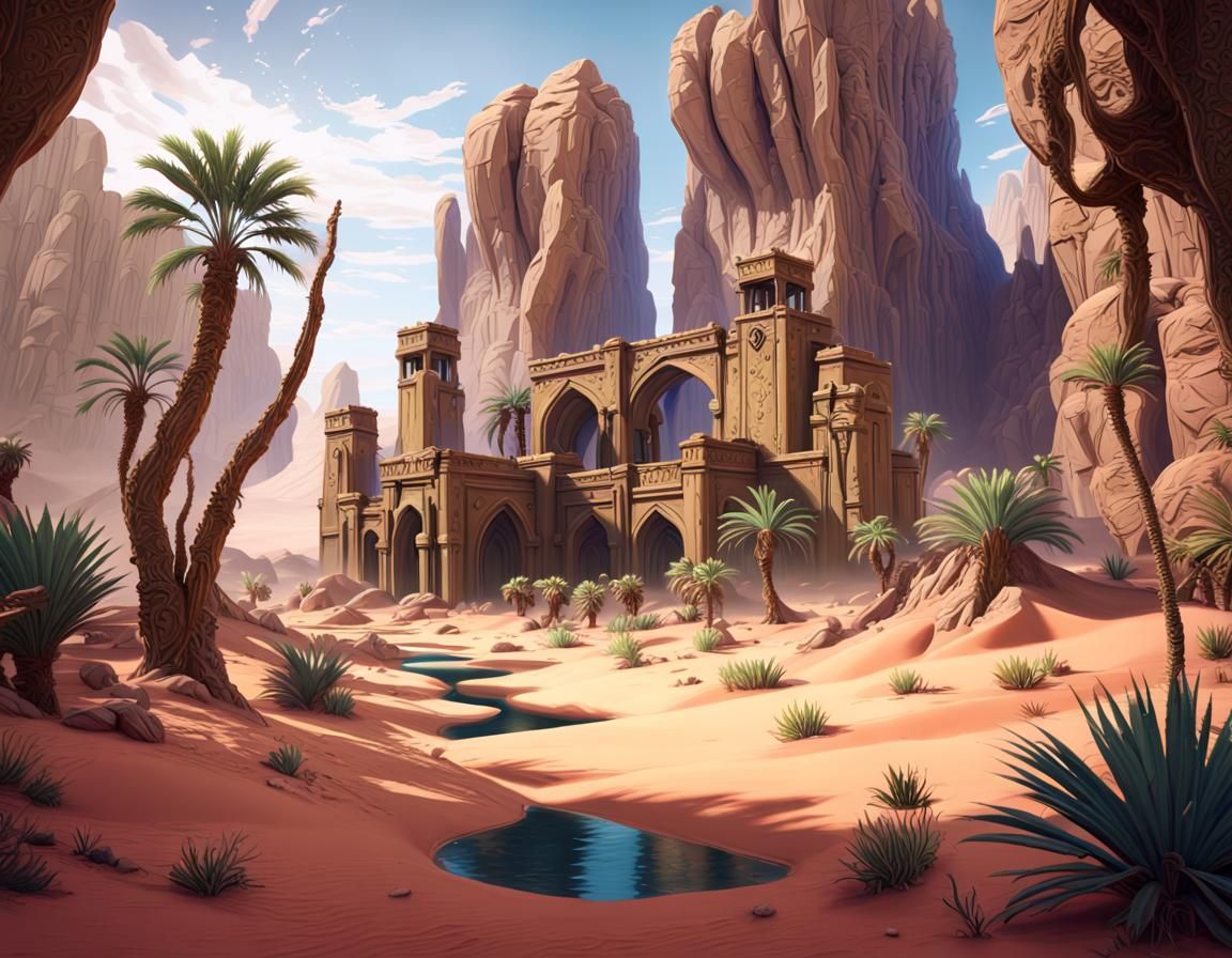 Ancient civilization oasis