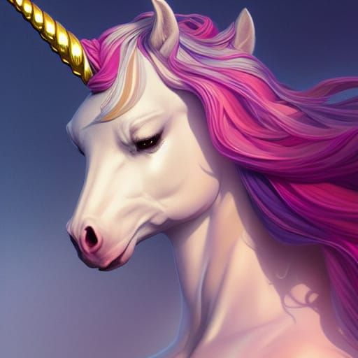 Unicorn in Dress: Detailed 8k Portrait