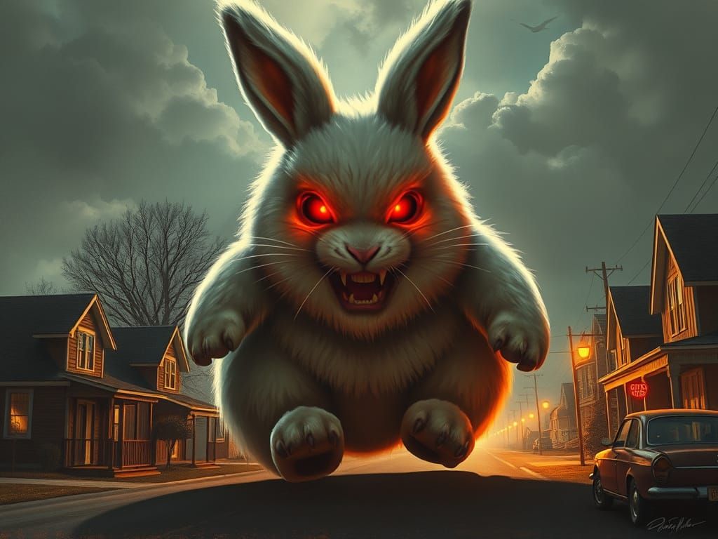 Giant Fluffy Rabbit Attacks Midwestern Town in 50s Horror St...