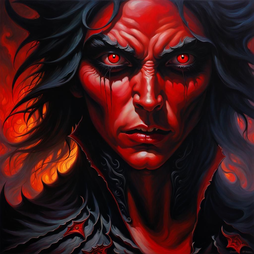 Ethereal Vampire in Sinister Shadow