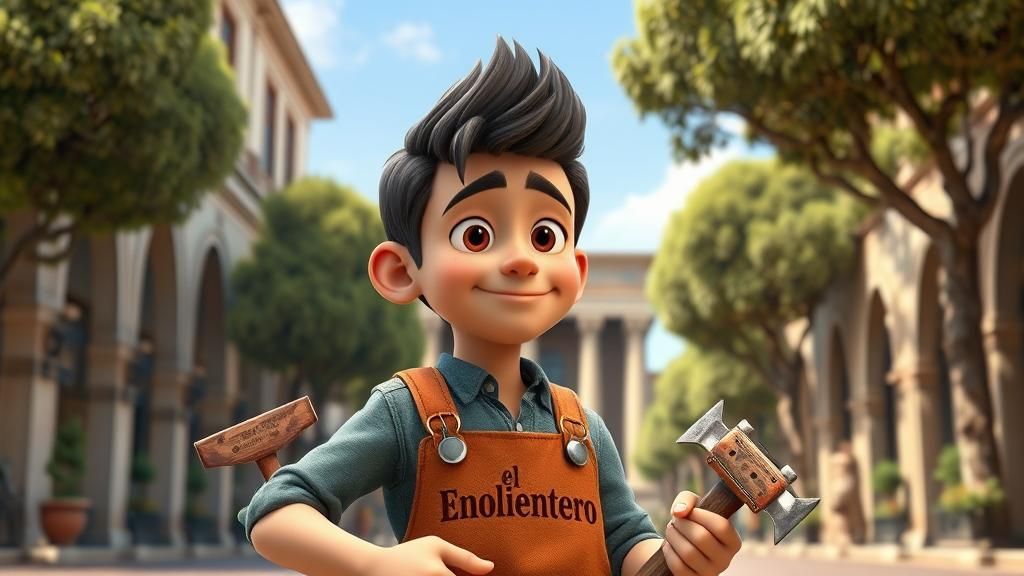 Barranco Street Vendor in 3D Pixar Style