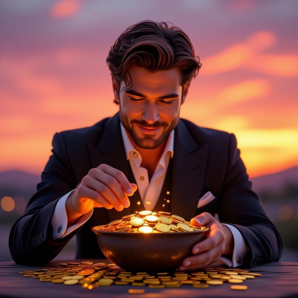 Man's Magic Touch Transforms Bowl to Gold