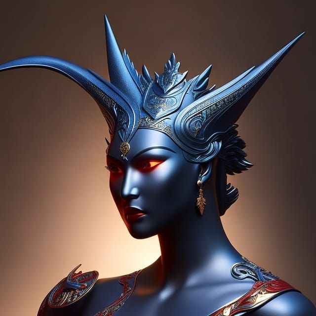 Blue Warrior Lady