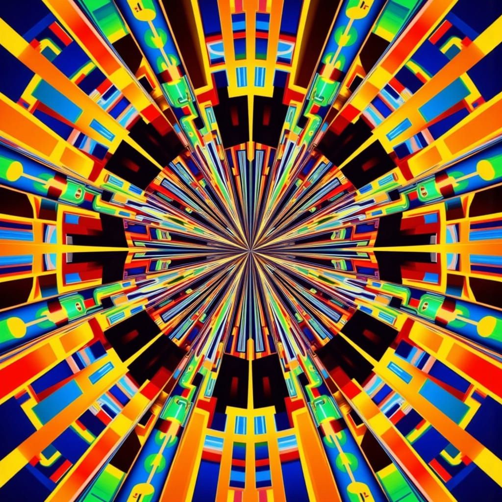 Bauhaus-Inspired Digital Art with Repeating 8s