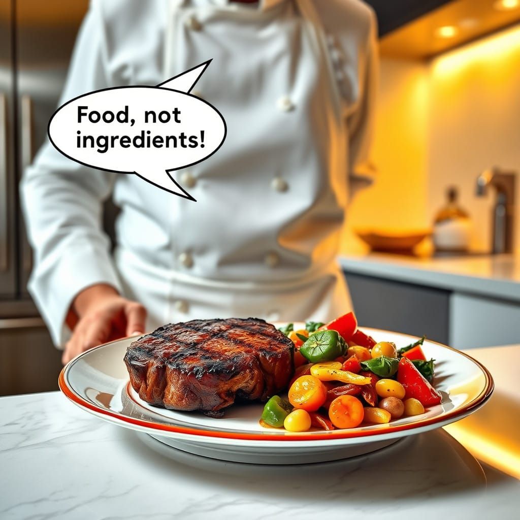 Chef Creates Artful Meal in Modern Kitchen