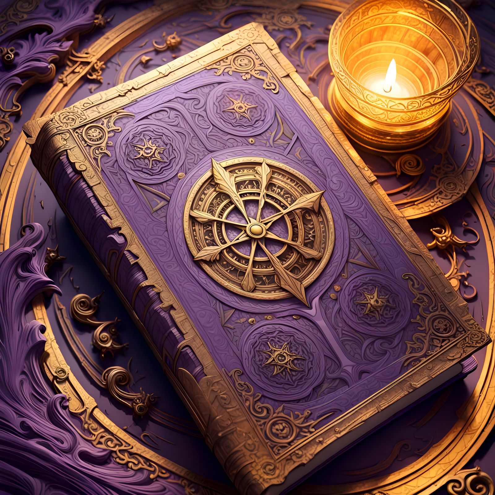 Intricate Grimoire in Dark Fantasy Style