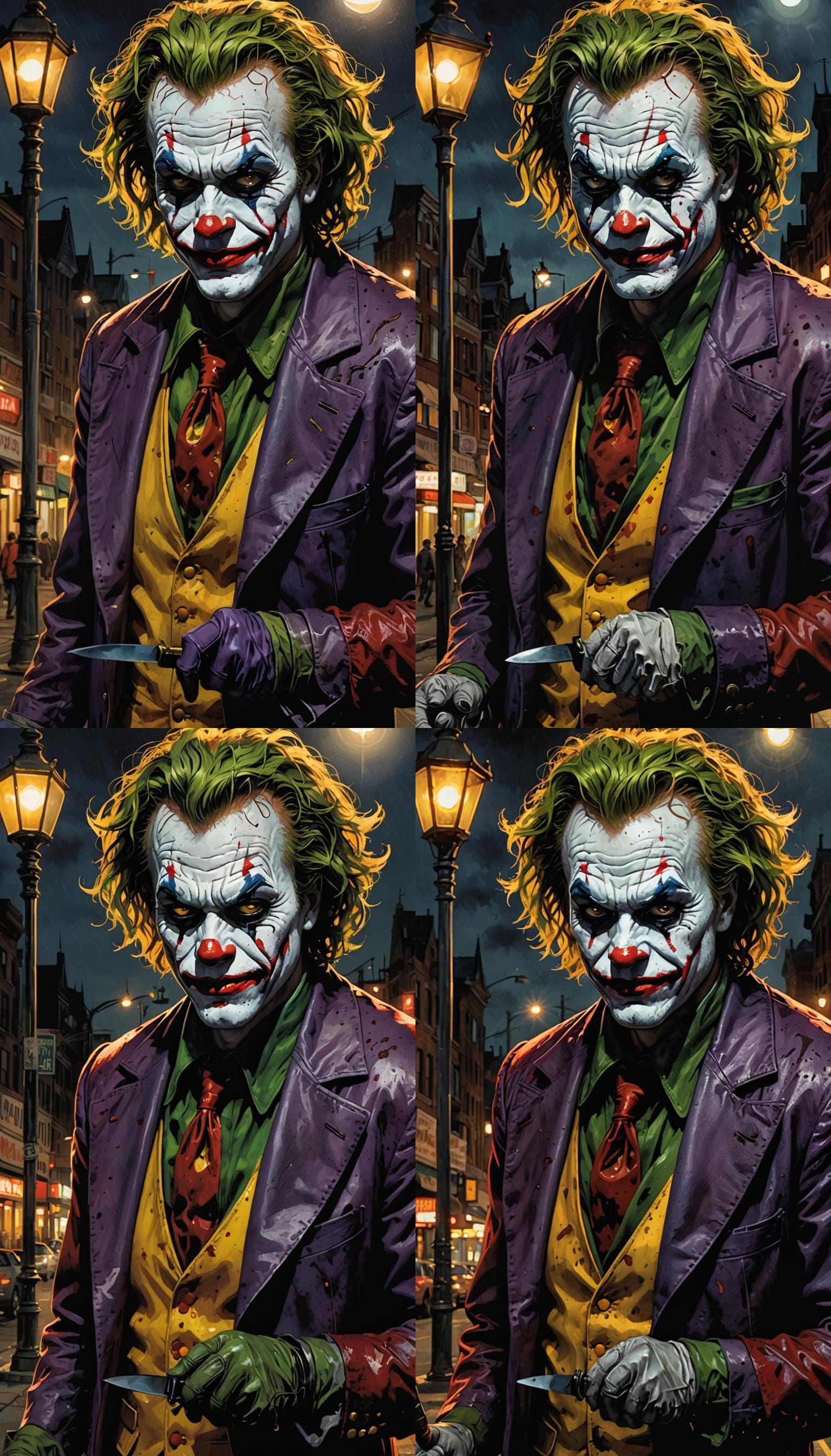 Ronald McDonald as Joker: Gritty Comic Book Art
